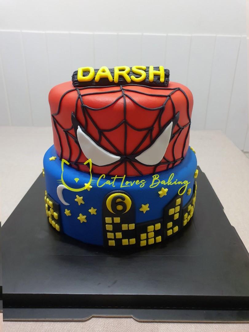 Mini 2 Tier Spiderman Cake – SOSOBAKED