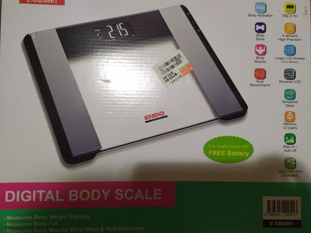 Digital Body Scale Endo Japan, Health & Nutrition, Health Monitors