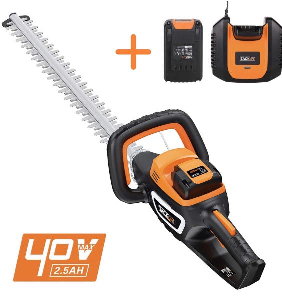 E0656 tacklife Cordless Hedge Trimmer 40 V Size Cutting Hedges 3.4