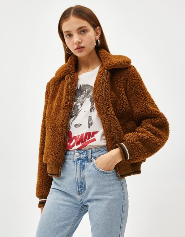 Free Shipping BN Bershka Teddy Bear Jacket Coat