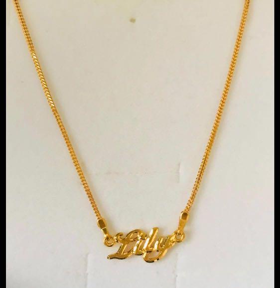 Gold Your name necklace set. Women s Fashion Jewelry