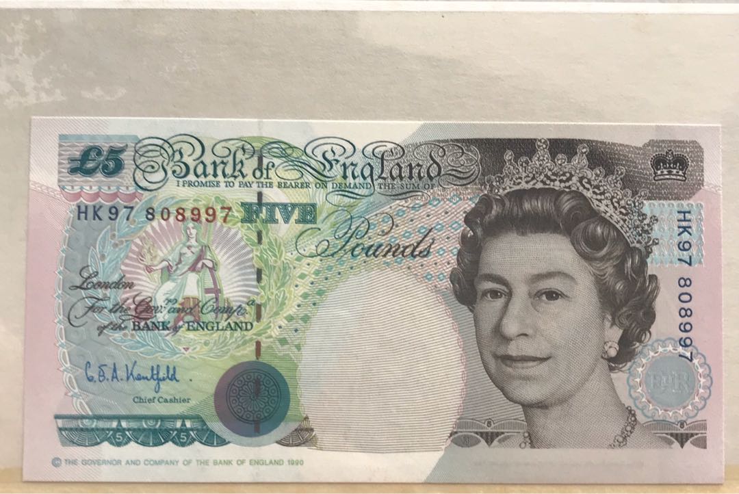 5 Note Bank Of England