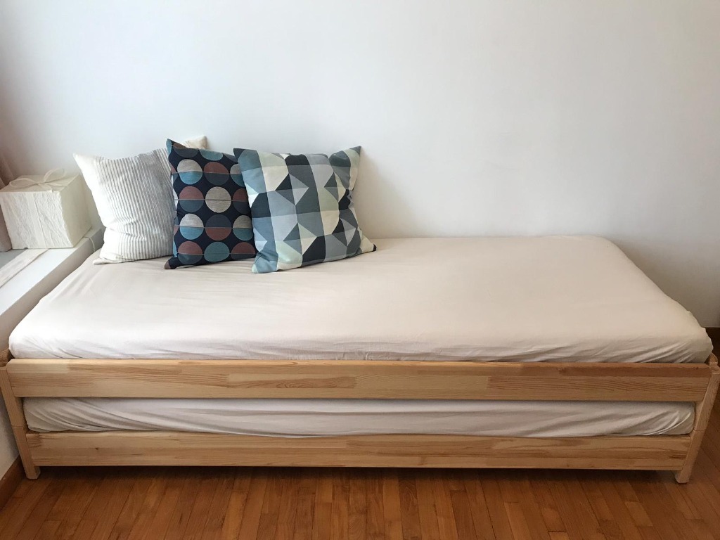 Ikea UTAKER Stackable Bed with mattresses, Furniture & Home Living