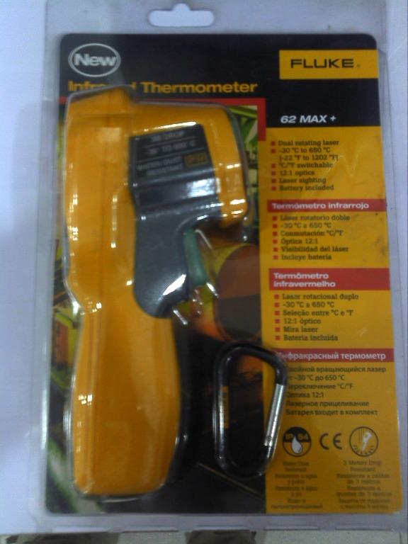 INFRARED THERMOMETER 62 max + (Category: Construction & Building Materials) located in Caloocan City. Submitted by edgar.mondejar (Listing ID 279580471, Image 1). Description: INFRARED THERMOMETER 62 max + MODEL : 62 max + BRAND : FLUKE MADE : USA.