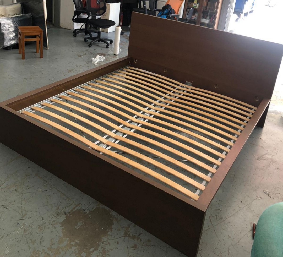 IKEA King Size Malm Bed Frame with 2 bottom drawers, Furniture & Home