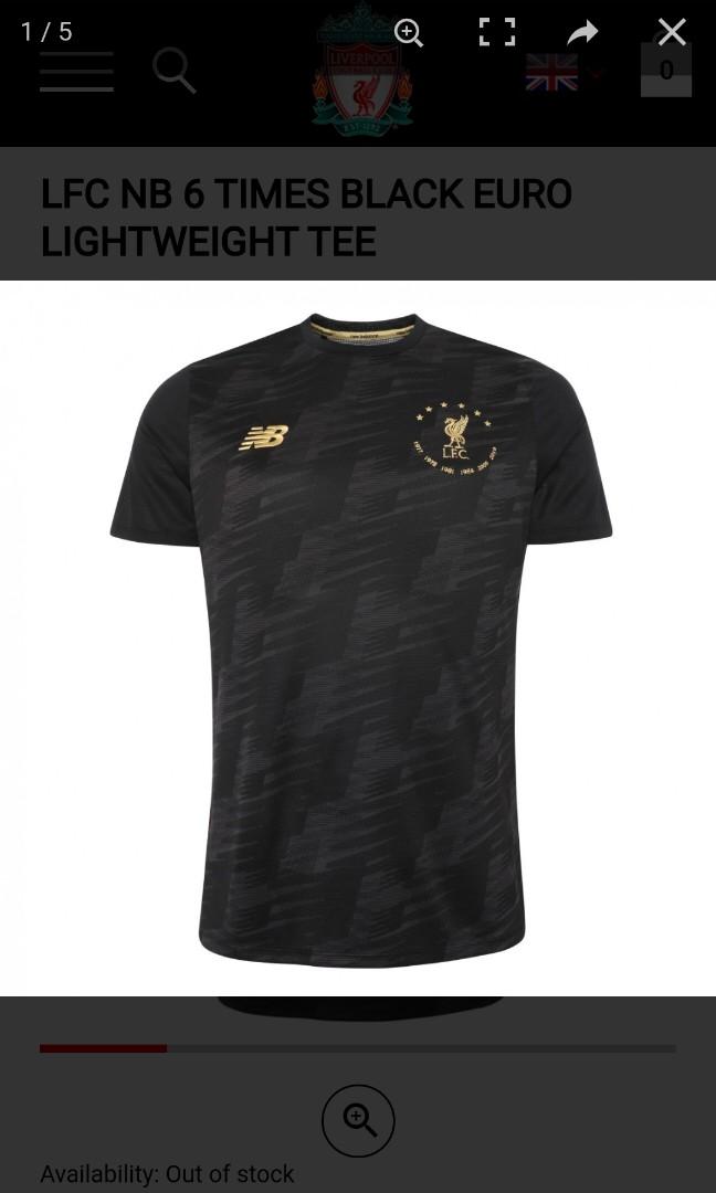 lfc nb 6 times black euro lightweight tee