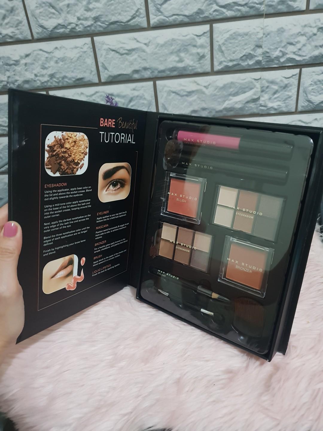 Max studio face palette (Category: Makeup) located in Makati City. Submitted by mylittlechicshop (Listing ID 279447960, Image 1). Description: brand new from Usa!! 💯guaranteed original from Us or moneyback if guaranteed fake! isa sa mga dala makeup ng brother ko nung umuwe siya recently sa pinas. hindi naman namin maggamit so need to sell it nalang. pls see actual photos, super sulit ng mga palettes on hand and ready to ship.