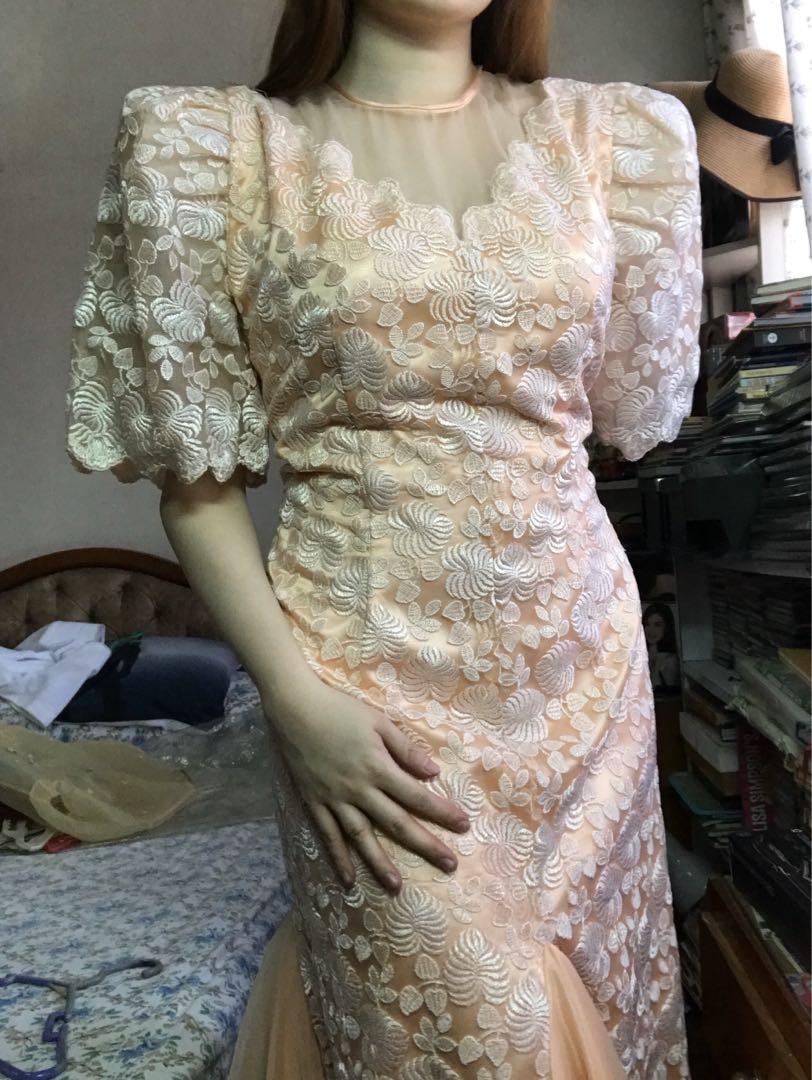Filipiniana mermaid gown online