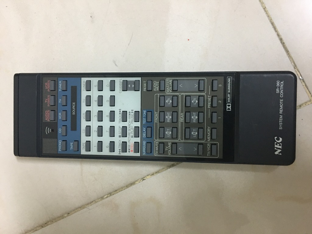 NEC SR 360 床頭音響 組合音響 擴大機 遙控器 NEC AV AMP 系列 專用, 耳機及錄音音訊設備, Soundbar、揚聲器 ...