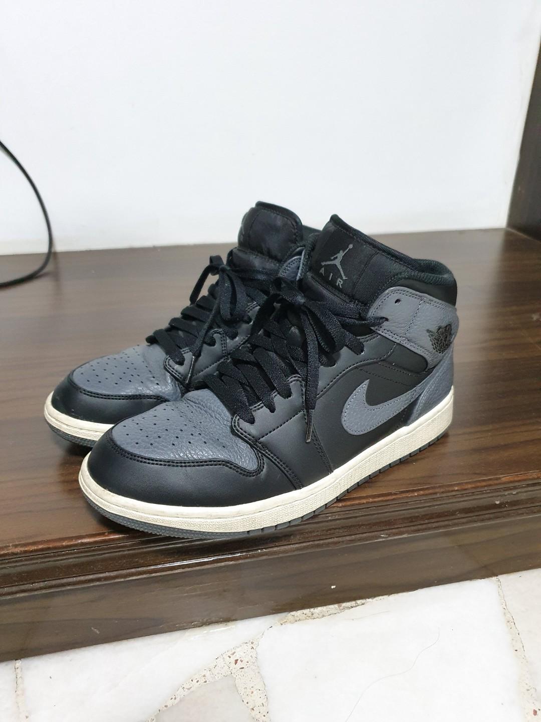 Nike air Jordan 1 mid black dark grey Men s Fashion Footwear