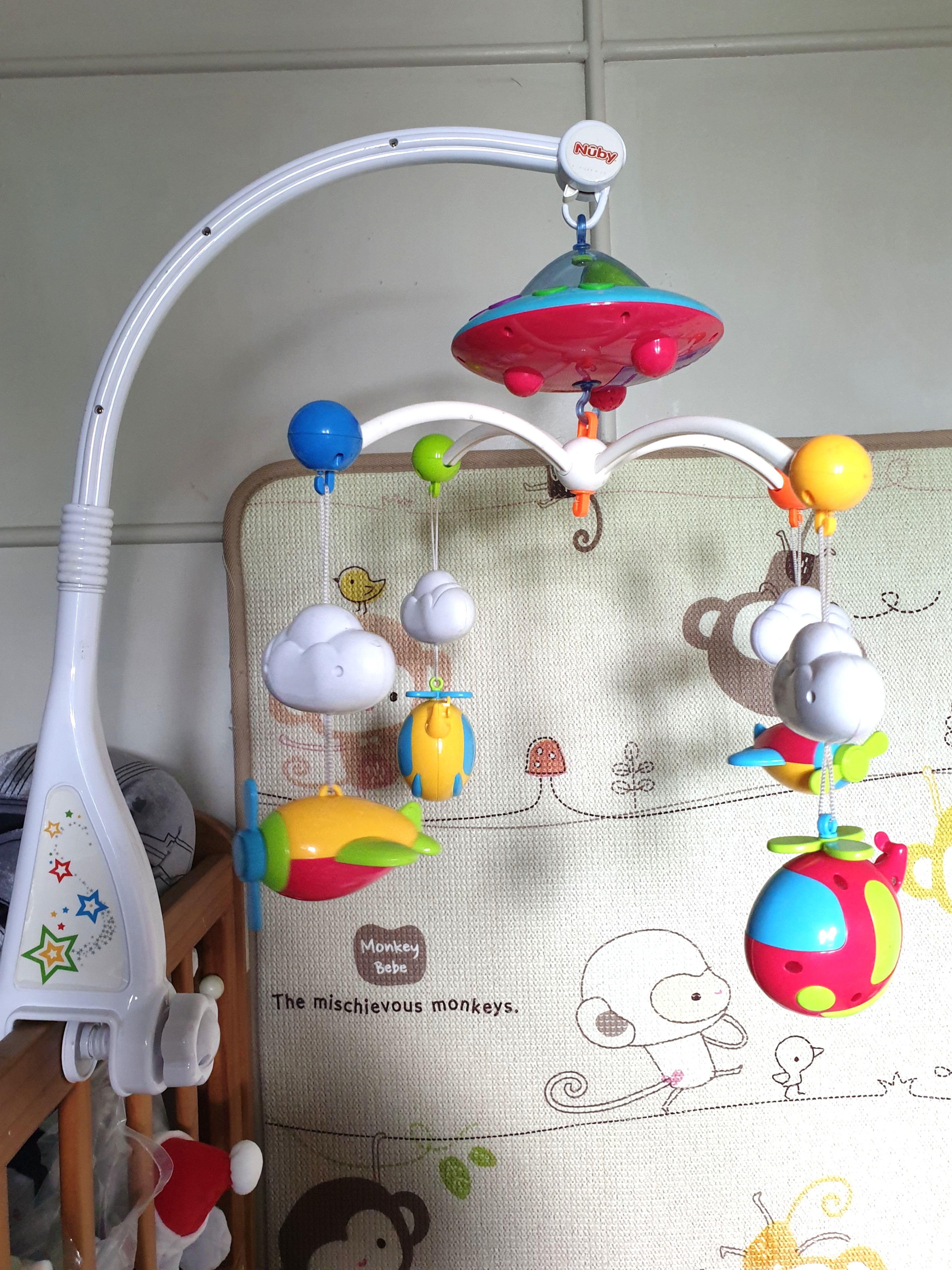 NUBY MUSICAL COT MOBILE, Babies & Kids, Baby Nursery & Kids Furniture