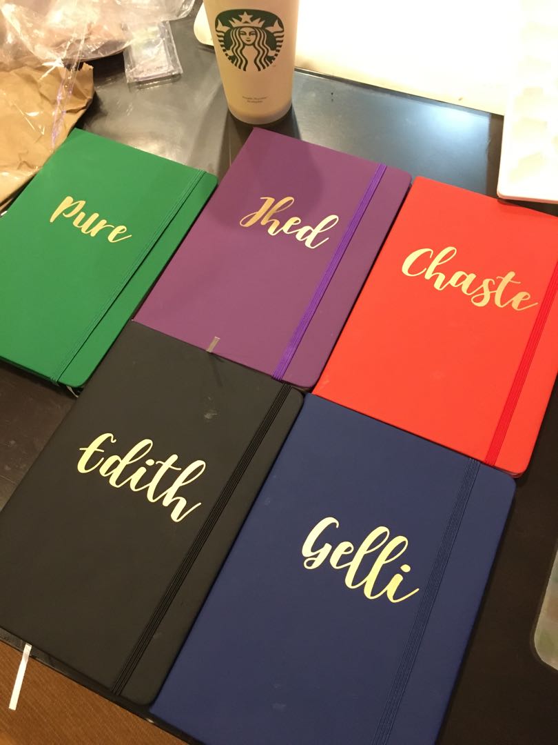 Personalized Decal Notebooks souvenirs and giveaways, Looking For on