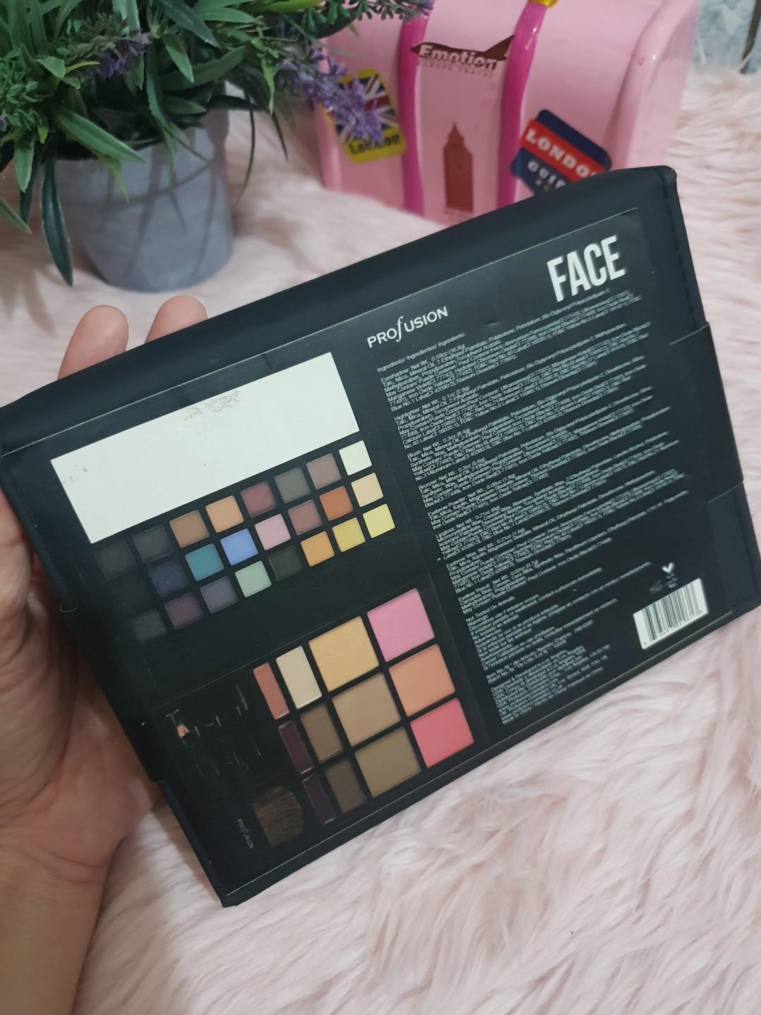 Profusion face palette from usa (Category: Makeup) located in Makati City. Submitted by mylittlechicshop (Listing ID 279447846, Image 3). Description: brand new from Usa!! 💯guaranteed original from Us or moneyback if guaranteed fake! isa sa mga dala makeup ng brother ko nung umuwe siya recently sa pinas. hindi naman namin maggamit so need to sell it nalang. pls see actual photos, super sulit ng mga palettes on hand and ready to ship.