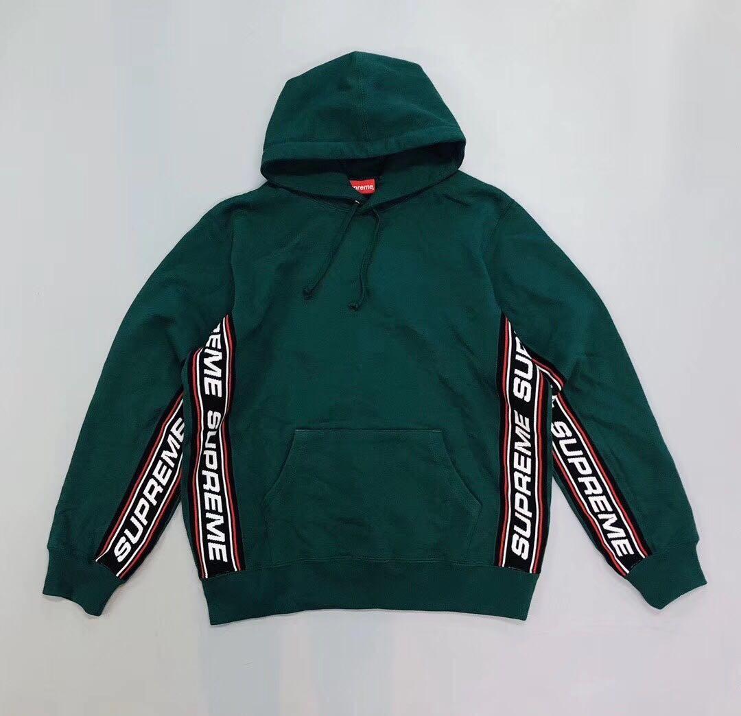 SUPREME TEXT RIB HOODED SWEATSHIRT Carousell