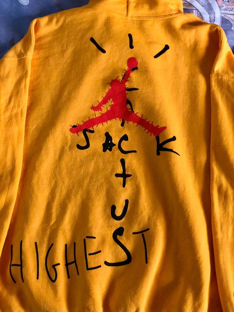 cactus jack yellow hoodie