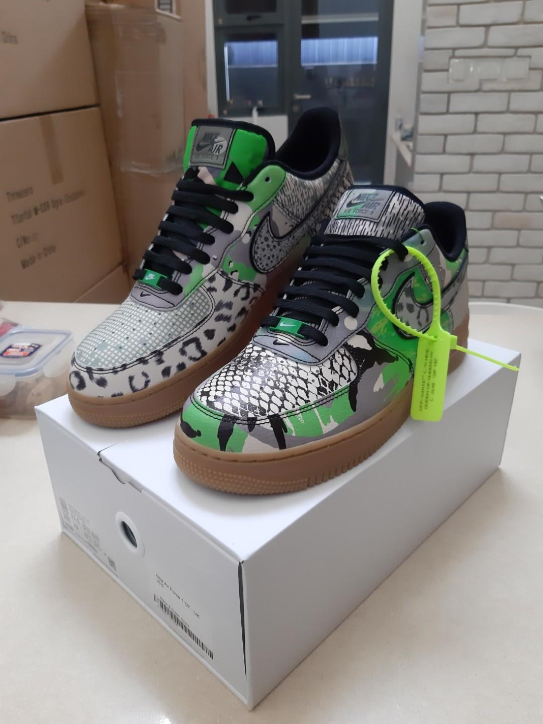 US11.5 Nike Air Force 1 City of Dreams Leather NBA All Star Event Animals Leopard Cheetah Snake Grids Camo Dots Graffiti Art Patterns Fur Skin Print