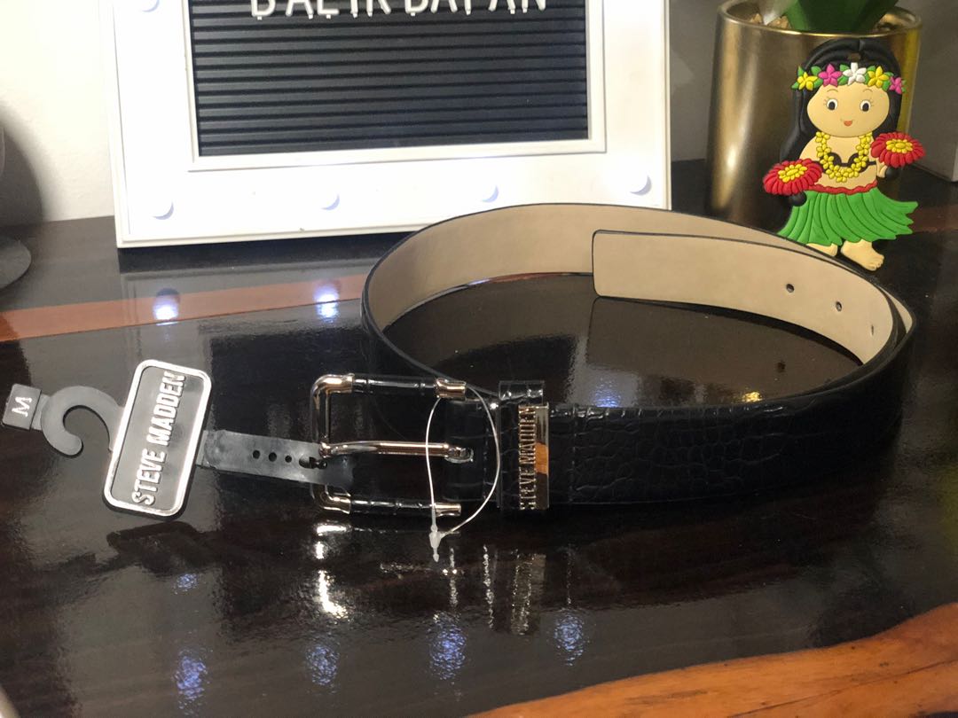steve madden black belt