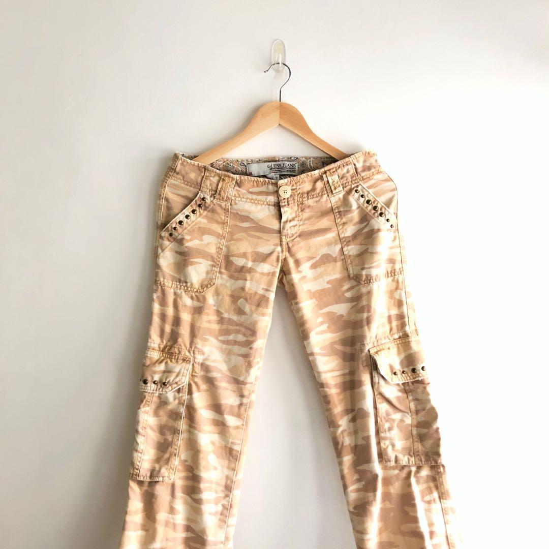 Vintage Guess Desert Camo Cargo Jeans Women s Fashion Bottoms Other Bottoms on Carousell