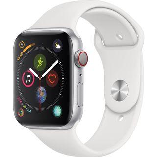 Apple Watch Series 4 - 44mm Silver Aluminum Case (White Sport Band)