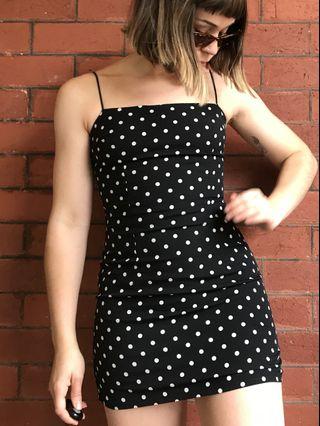 Bodycon spot dotty mini dress size 6
