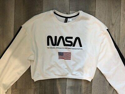 H M Nasa Cropped Pullover Women S Fashion Clothes Tops On Carousell