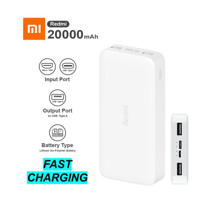 20000mAh Xiaomi Redmi Powerbank Xiaomi Powerbank Mobile Phones