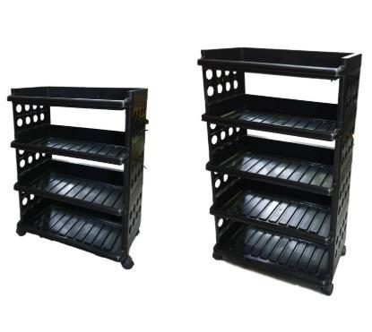 4 Or 5 Rak Kasut Plastik Plastic Shoe Rack W Wheels Home Furniture Furniture On Carousell