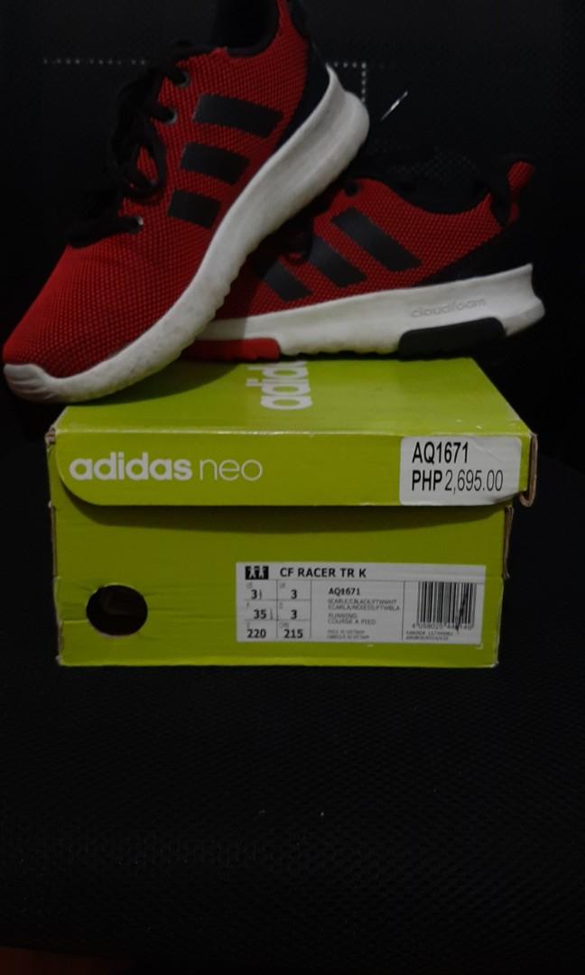 ADIDAS NEO CF RACER SIZE 35.5 (Category: Babies & Kids Fashion) located in Caloocan City. Submitted by otenticnic (Listing ID 279688613, Image 1). Description: more pics upon request. slightly used..