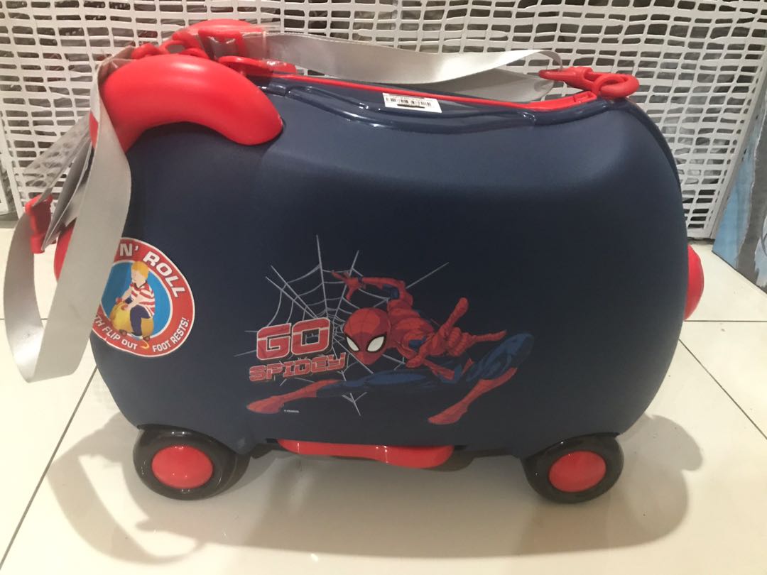 Authentic Spiderman Ride & Roll Luggage Bag for Boys, Babies & Kids