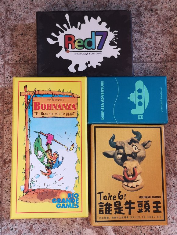 Bohnanza Deep Sea Adventure Red7 6 Nimmt Toys Games Board Games Cards On Carousell