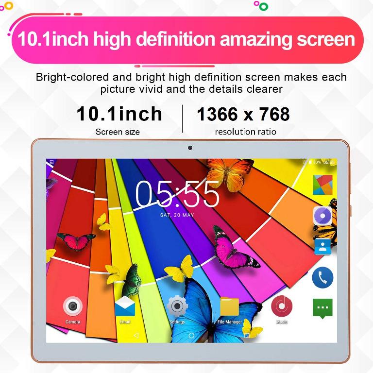 アンドロイド7.0 KT107タブレット 角々しく
