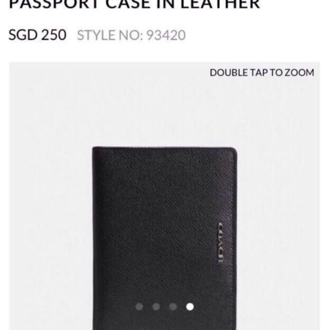 COACH Passport Holder, Men's Fashion, Watches & Accessories, Wallets