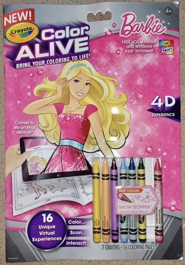 Crayola Color Alive Barbie, Hobbies & Toys, Books & Magazines, Children's Books on Carousell