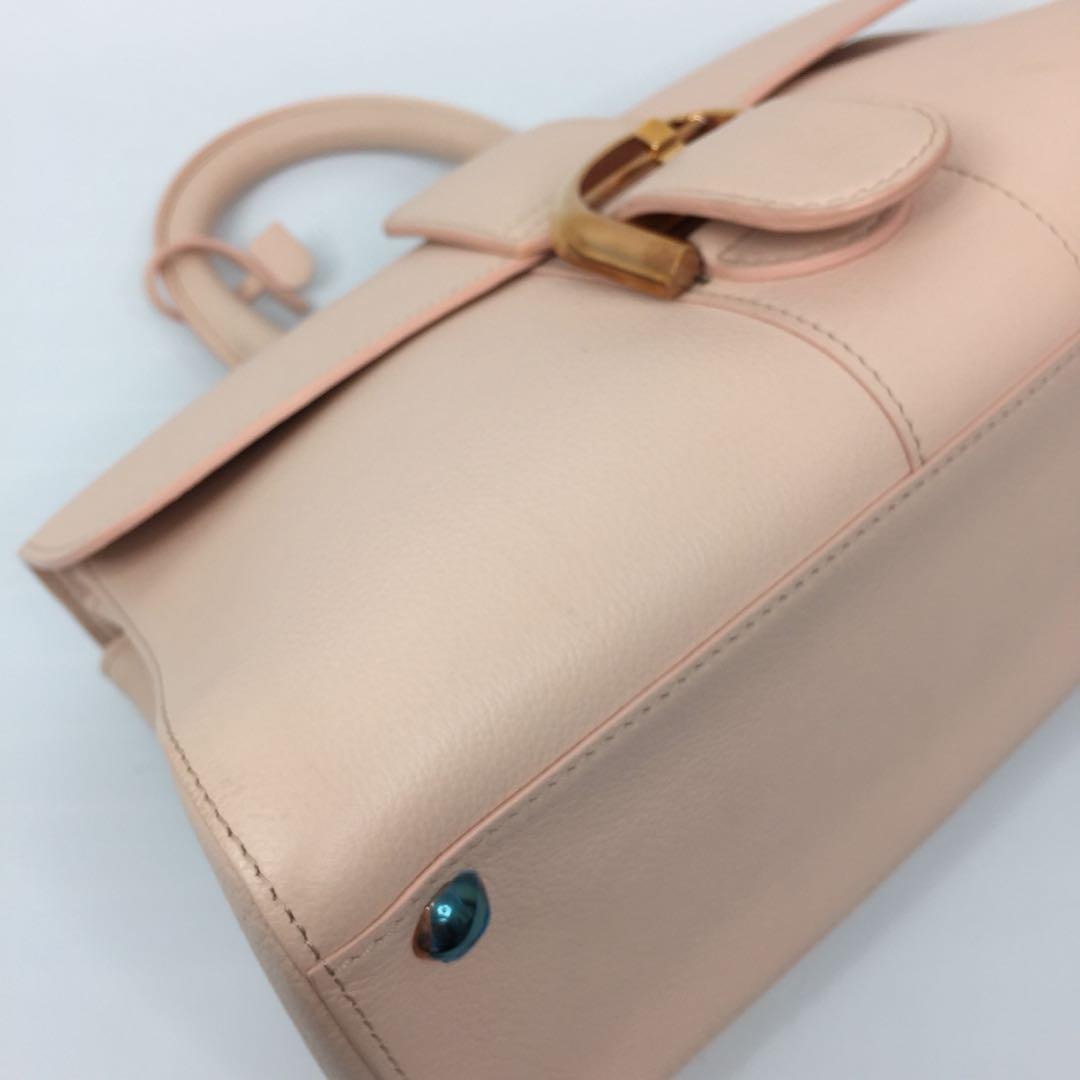 Delvaux Brillant East West mini light pink with rose gold buckle