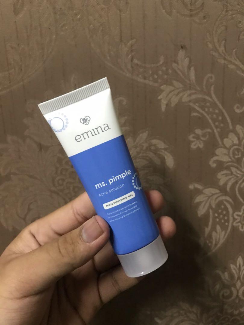 Emina Moisturizer gel Ms. Pimple, Kesehatan & Kecantikan, Kulit, Sabun & Tubuh di Carousell