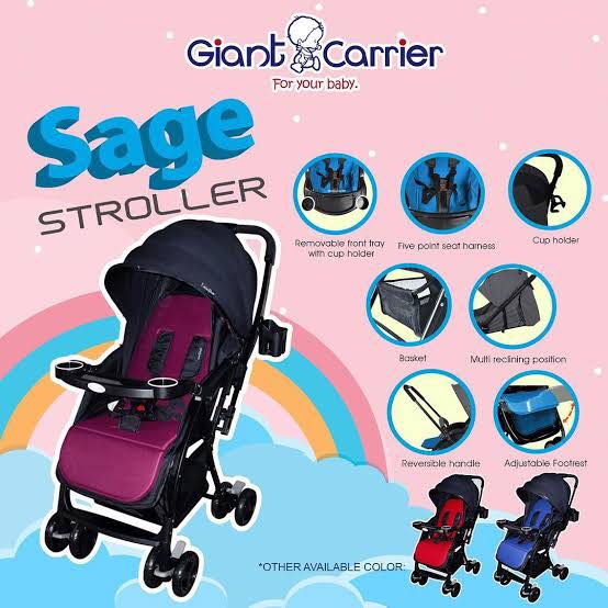Giant Carrier Sage Stroller Babies Kids Going Out Strollers