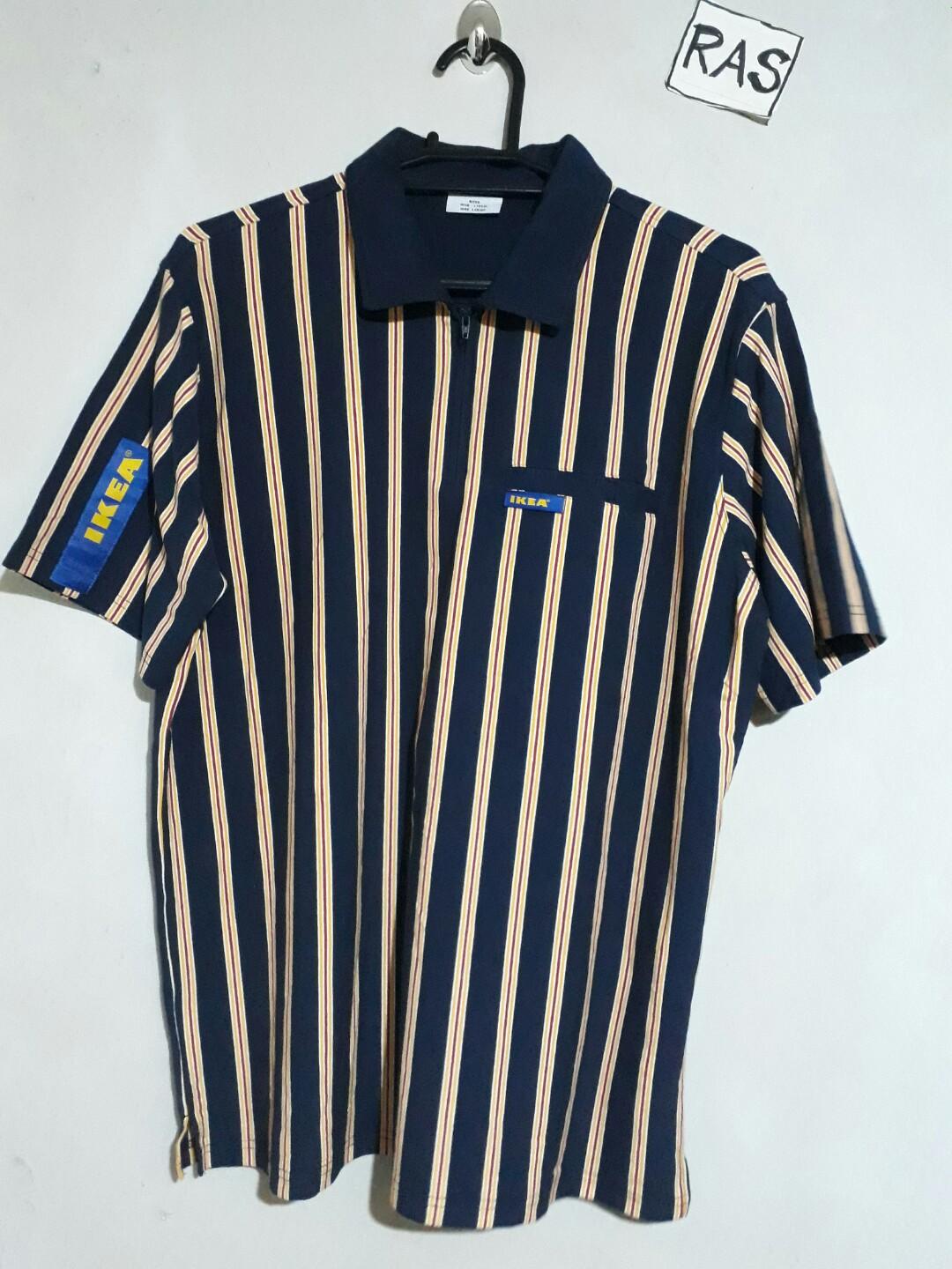 IKEA Mens Vertical Stripe Polo Shirt, Men's Fashion, Tops & Sets ...