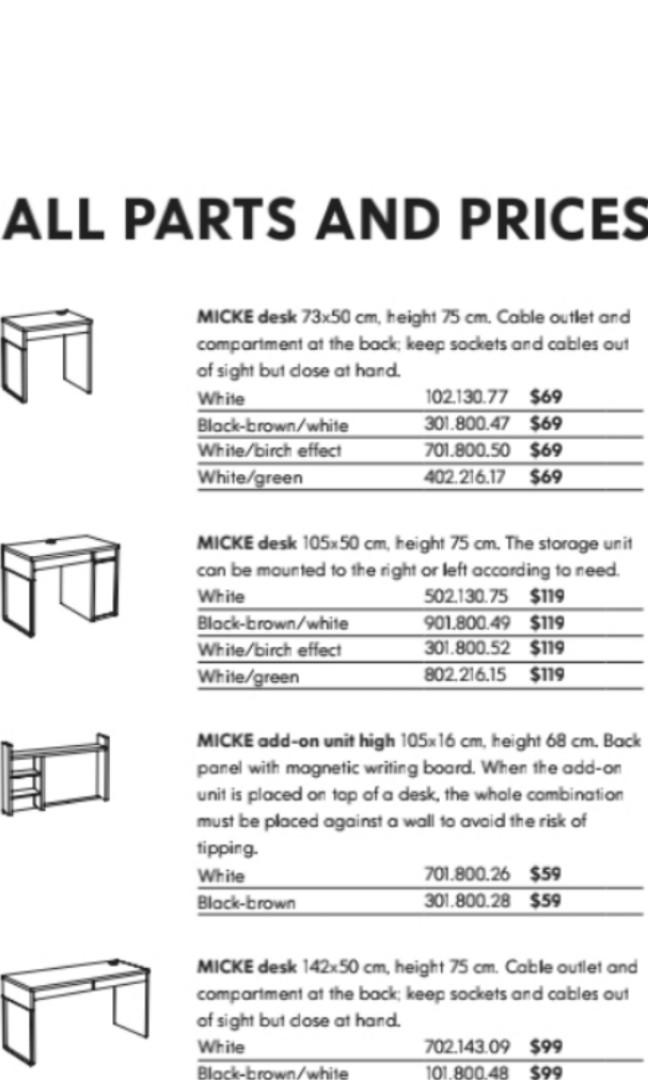 Micke add shop on unit dimensions