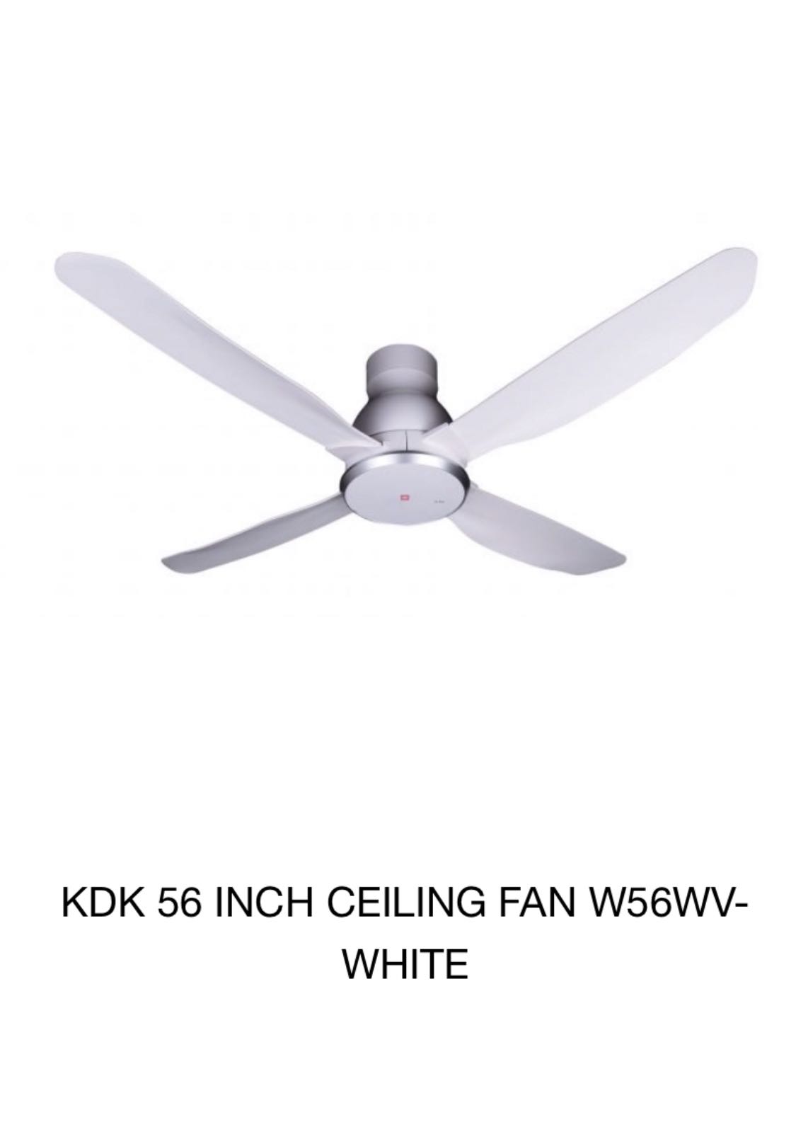 Kdk 56 W56wv White Color Ceiling Fan Home Appliances Cooling Air Care On Carousell