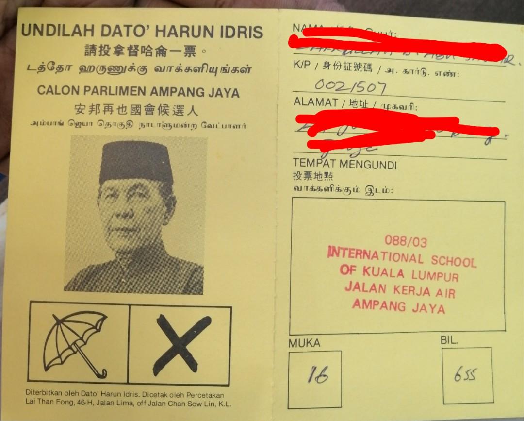 Kertas Rayu Undi Dato Harun Idris Tickets Vouchers Event Tickets On Carousell