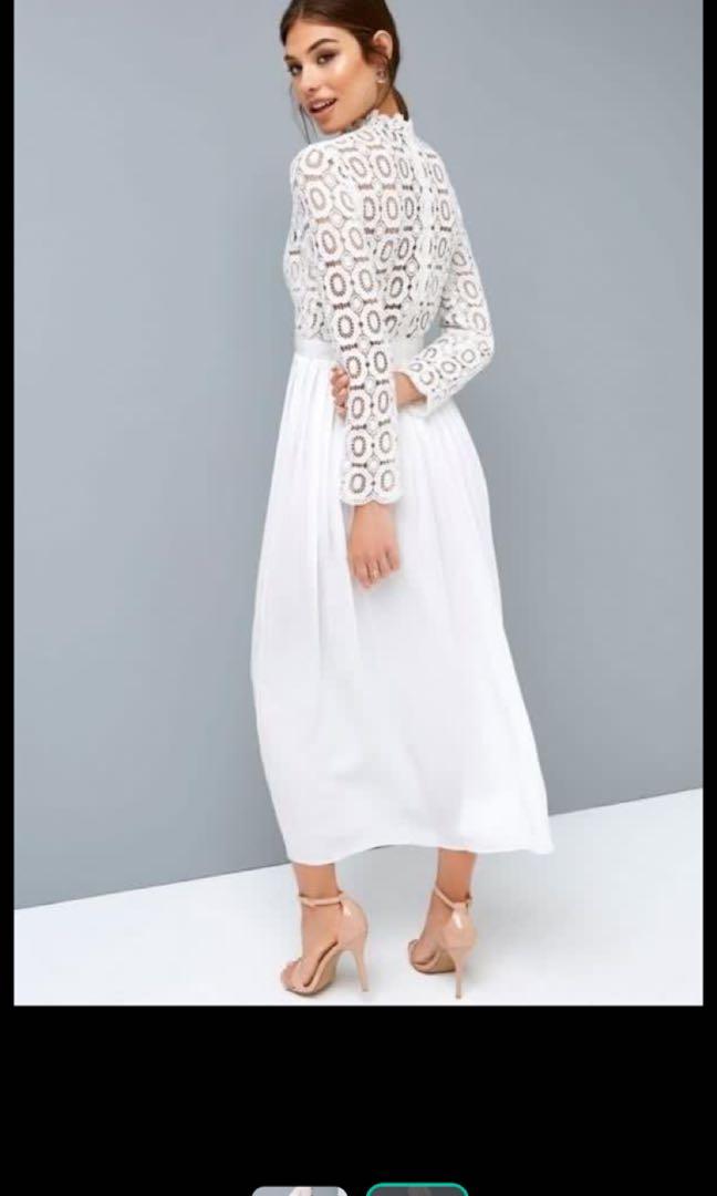 Little mistress crochet top midi dress outlet