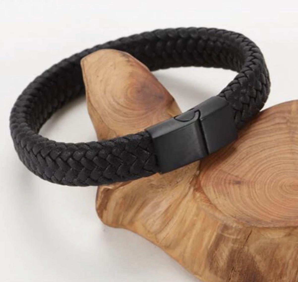 Name Leather Bracelet Magnetic Clasp For Men Best Goft for Him