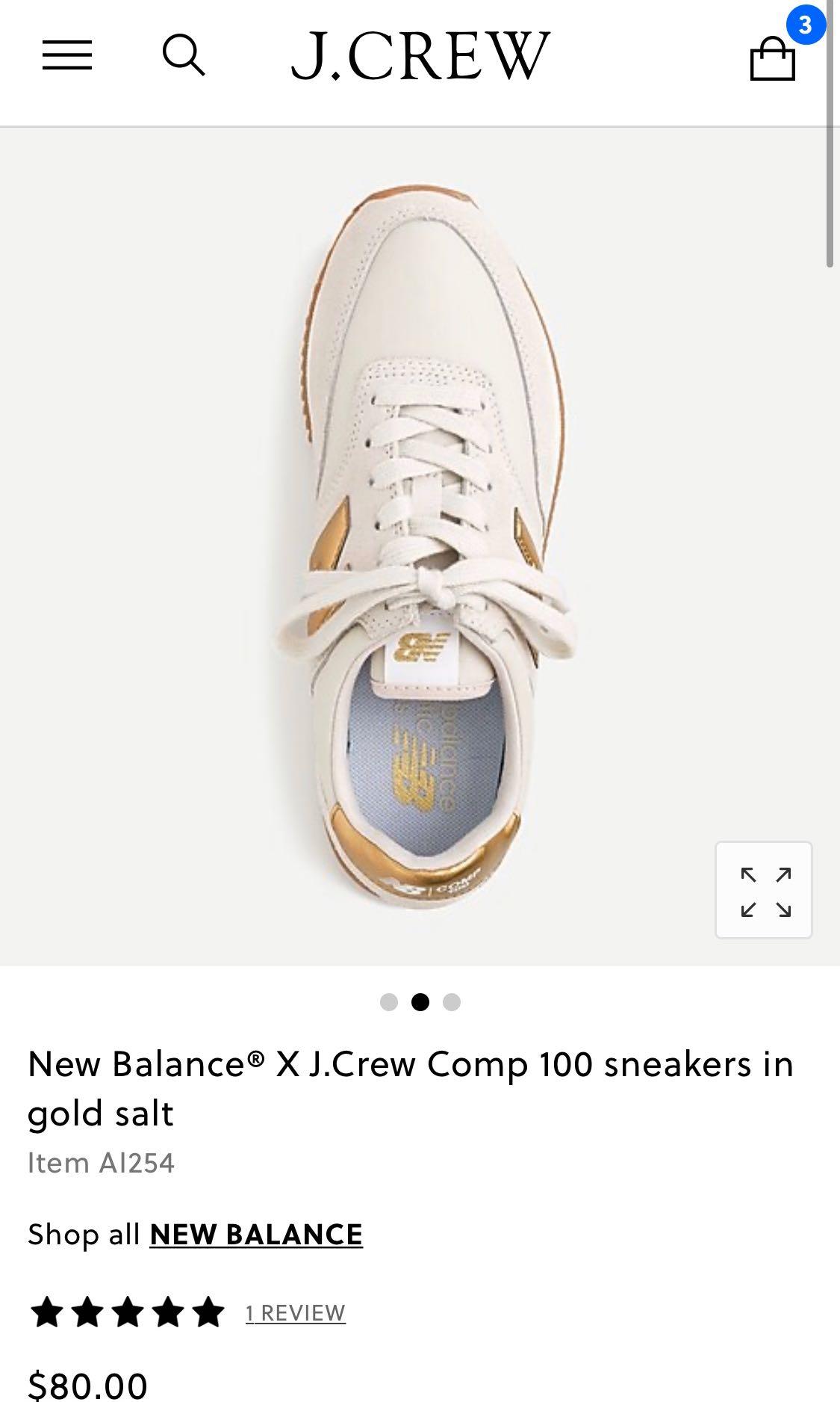 Jcrew new balance gold discount