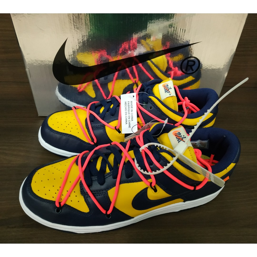 Off-White Nike Dunk Low Michigan Release Info + Photos