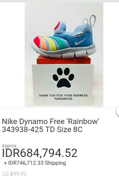 Nike Free Dynamo Kids Like New Bayi Anak Lainnya Di Carousell
