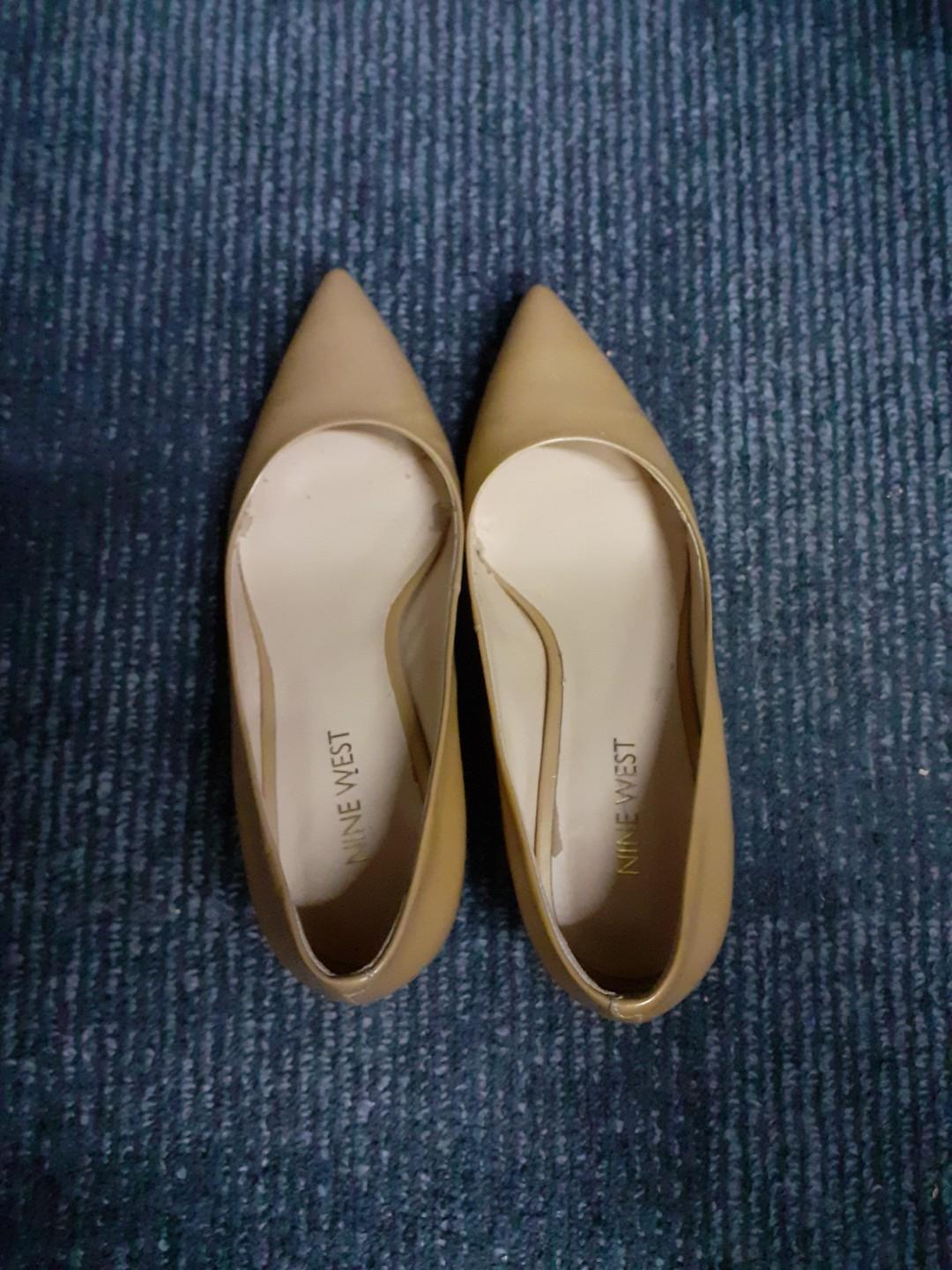 nine west beige heels