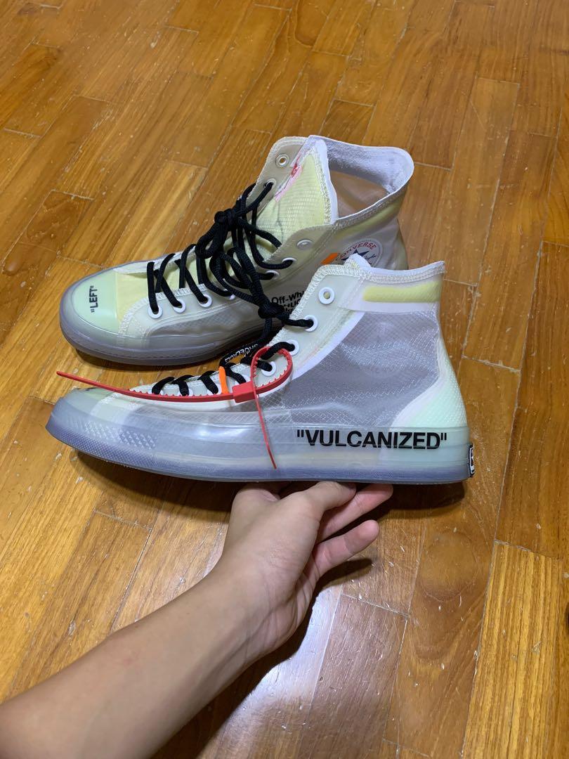 Off white converse vulcanized Men s Fashion Footwear Sneakers