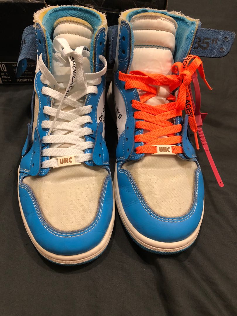 nike x off white jordan unc
