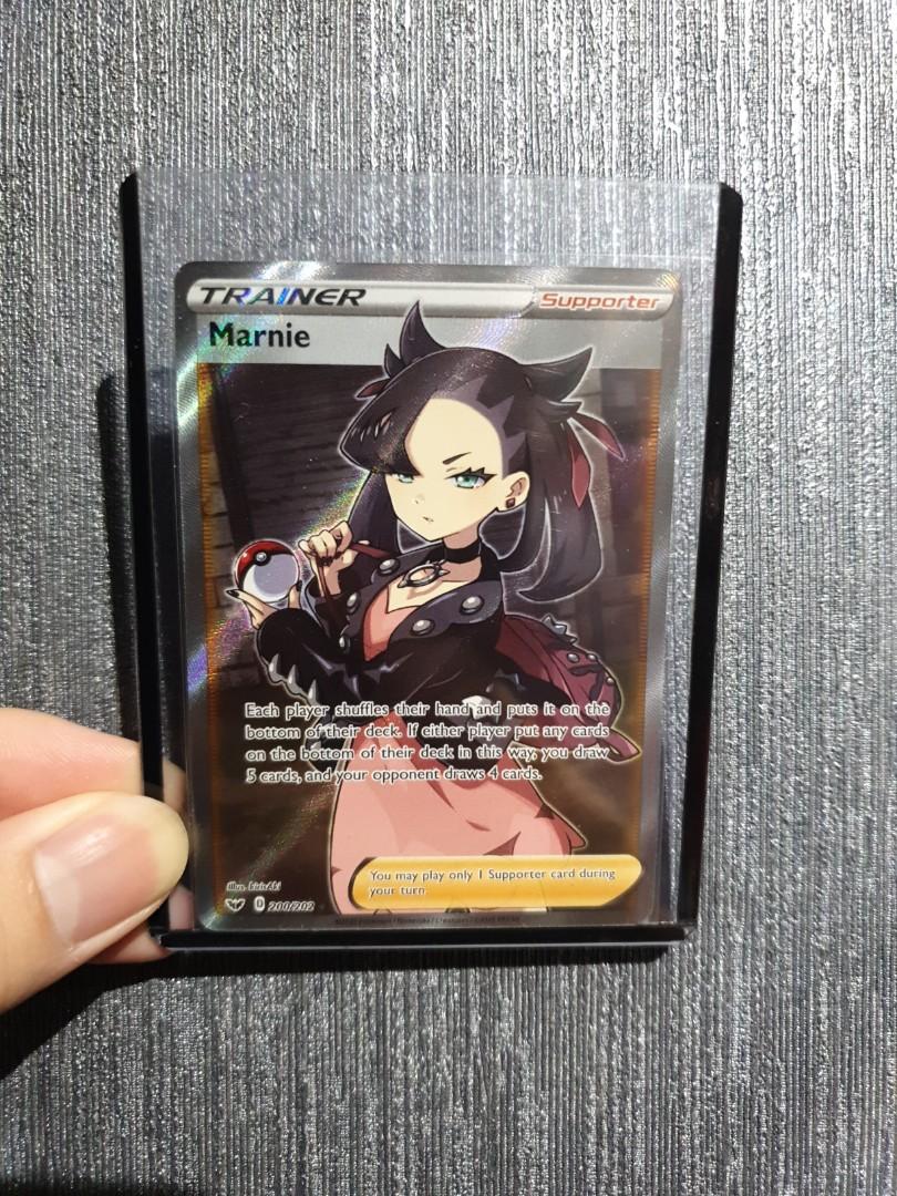 Pokemon Tcg Sword And Shield Marnie Full Art Ultra Rare Card Toys Games Board Games Cards On Carousell