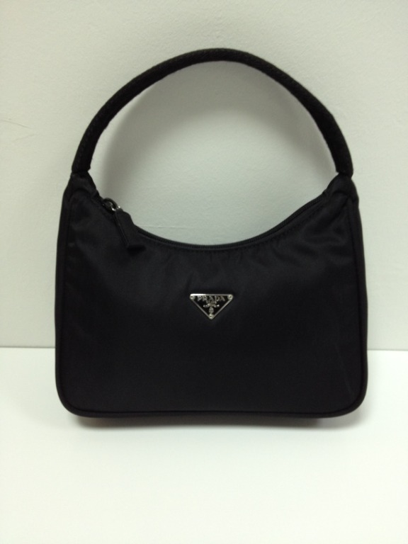 Prada small discount black nylon bag